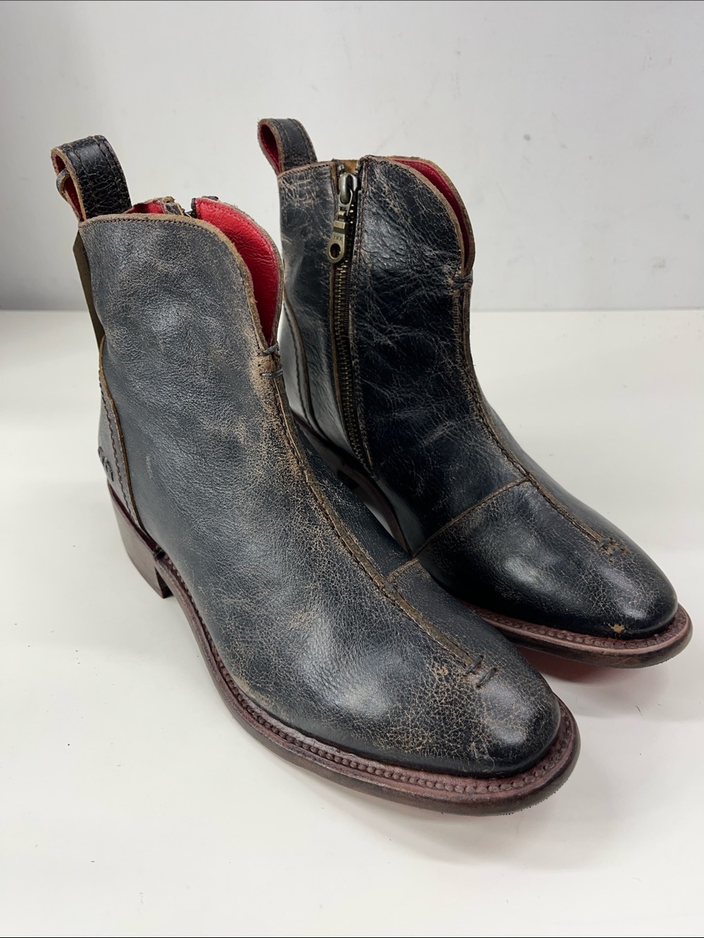 NWT Bed Stu Womens Tabitha Black/Tan Ankle Boots Size 8.5